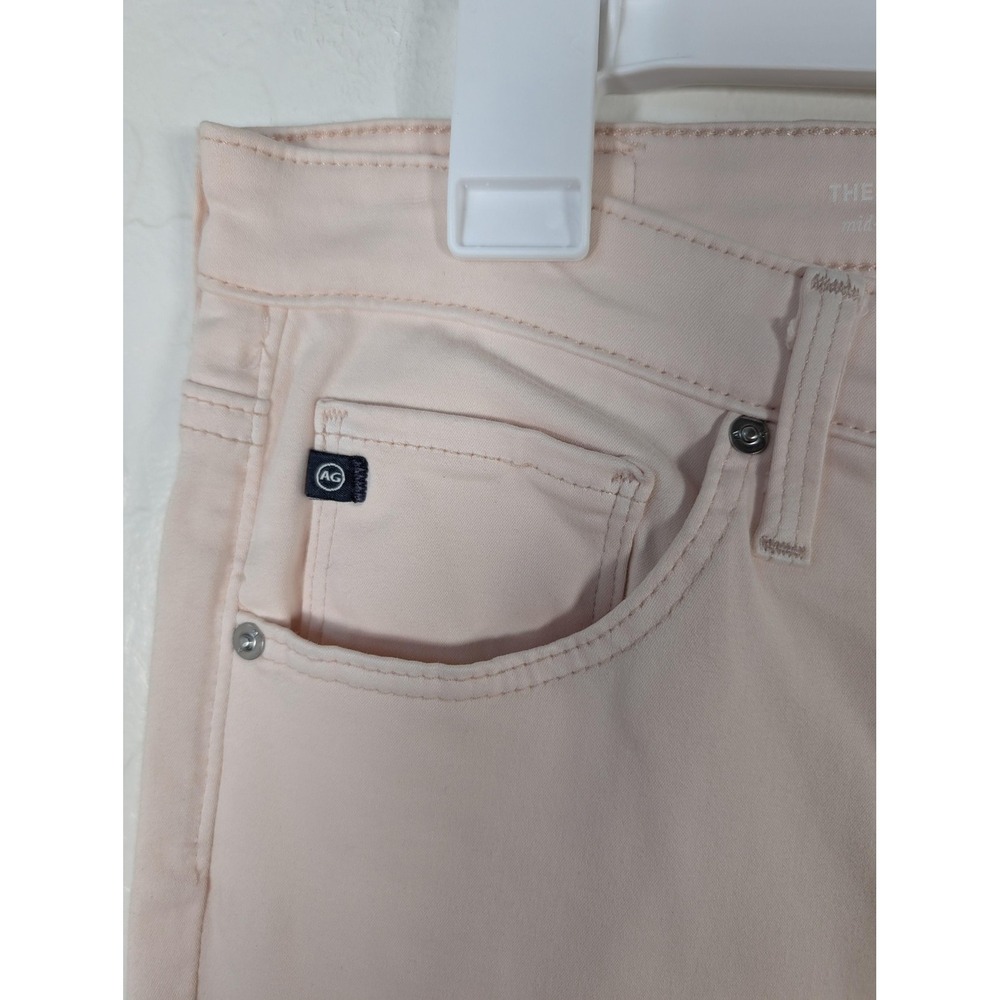 AG Adriano Goldschmied The Prima Crop Jeans Womens 29 Pink Mid Rise Stretch USA - Picture 2 of 14